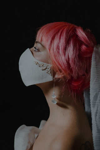 Moonstone Beaded Bridal Face Mask [NEW 2021]