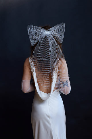 Rosa // french net tulle bow