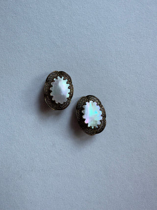 Mother of pearl and filigree earrings | Heirloom Accessories