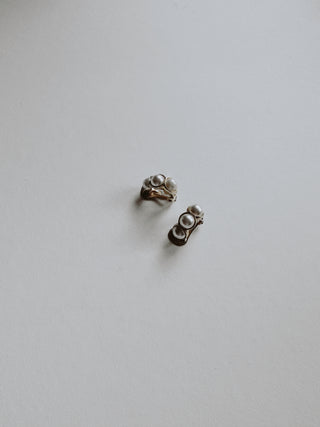 Mini oearl Oversized pearl hoops earrings | Heirloom Accessories