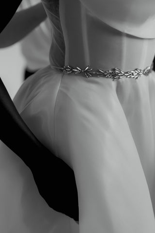 delaine sash hushed commotion beaded wedding belt