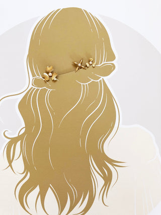 LAYLA: Floral Hair Pins SP2021 [gold] RTS