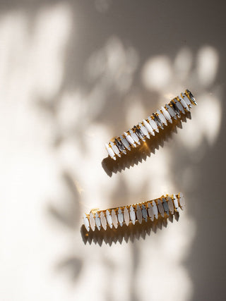 DECLAN // Minimalist Beaded Barrette SP2021 [gold or silver] / RTS