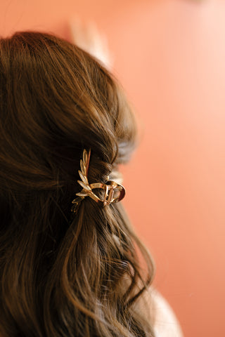 TESSA // Crystal & Gold Claw Clip // Spring Capsule