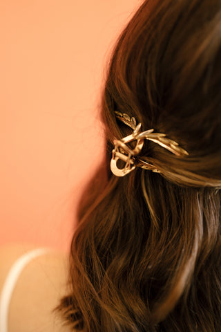 TESSA // Crystal & Gold Claw Clip // Spring Capsule