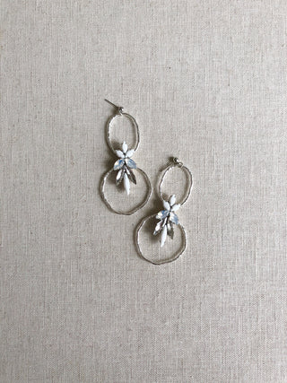 Magdalena Hoop Earrings in Silver