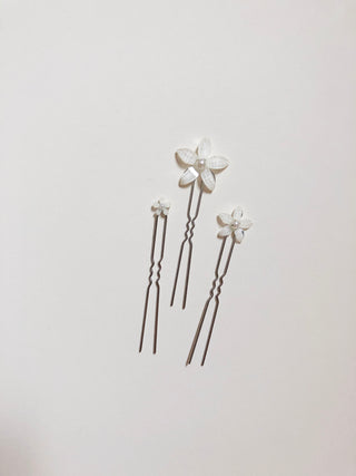 IVY // Glass Floral Hair Pins SP2021 [gold or silver]