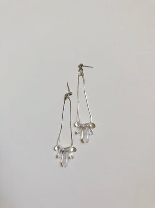 FINNICK // Glass Loop Drop Earrings [gold or silver]