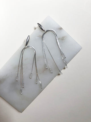 ADORA // Cascade drop earrings with crystal
