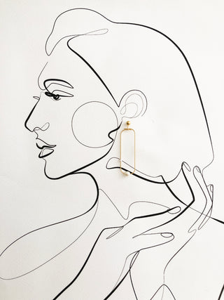 LARKIN // Asymmetric hoop earring