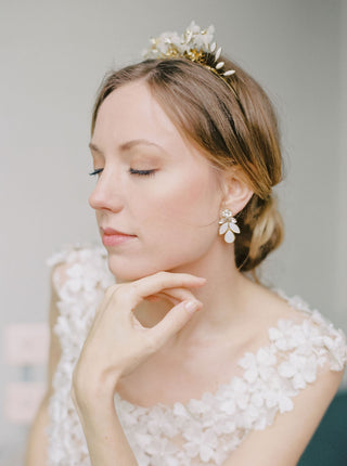 Mandy Earrings in White