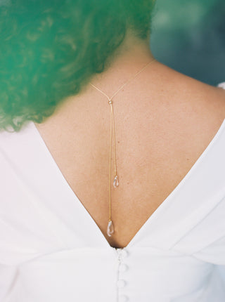 VICKY // Necklace with glass or pearl detail