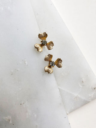 HARLEE: Floral Stud Earring [gold or silver]