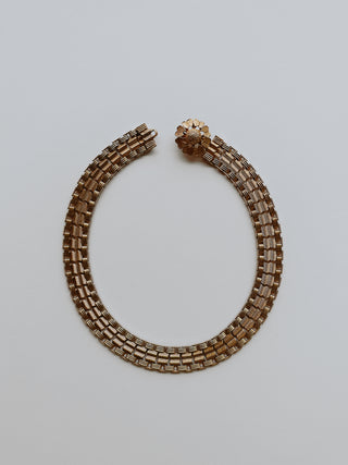 Articulated Gold necklace with statement clasp | Heirloom Accessories