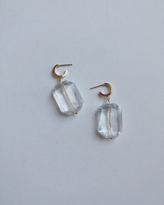 Crystal Hoop drop earrings #HC30