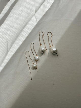mini PENNY: Pearl Threader Earring