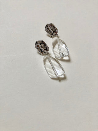LUZ: Crystal & Silver earring / STUDIO SALE